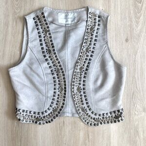 Women’s grey sueded Vest, Free people and Balmain style